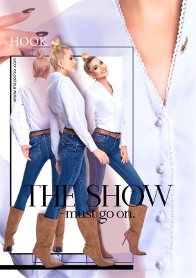 Hook puplin blúz/ F