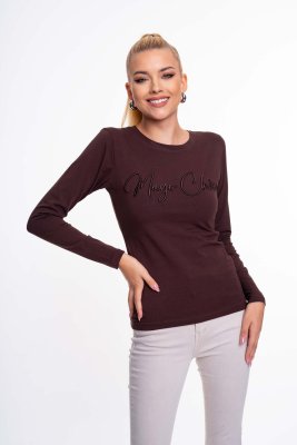 Light hímzett póló/ F