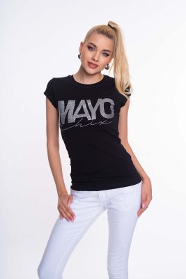 Light póló MAYO chix strassz/ S