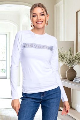 Light póló strassz ,,MAYO CHIX