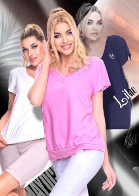 Lilac strasszos póló/ S