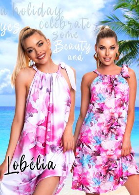 Lobélia virágmintás ruha