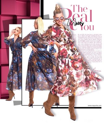 Malfy mintás ruha/ F