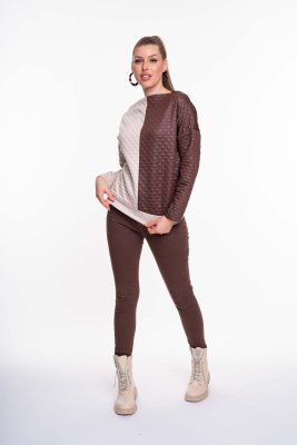 Merle tyúkláb mintás felső/ F