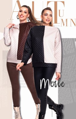 Merle tyúkláb mintás felső/ F