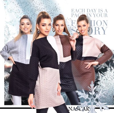 Nascar tyúkláb mintás tunika/ F