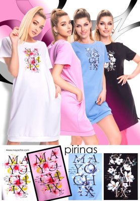 Pirinas virágmintás ruha/ S