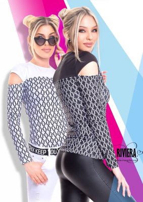 Riviera mintás póló/ S