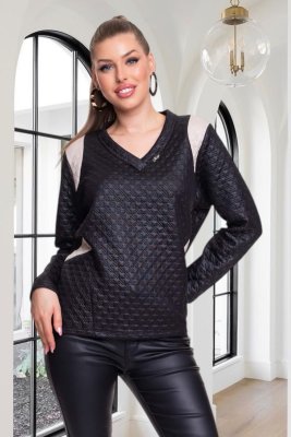 Soft tyúkláb mintás felső/ F