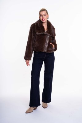 Solid műszőrme kabát/ F