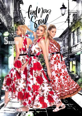 Swanton mintás ruha/ S