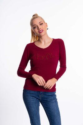 Wessex hímzett pulóver/ F