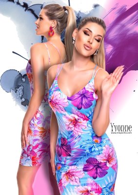 Yvonne mintás ruha/ S