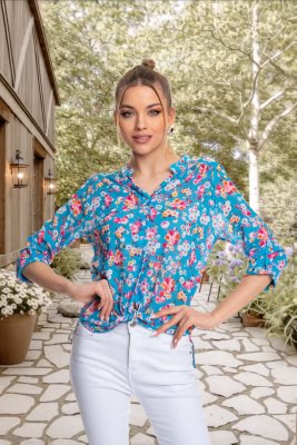 Papaya mintás blúz/