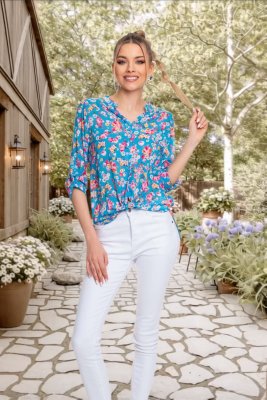 Papaya mintás blúz/