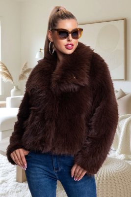 Regular műszőrme kabát/ F