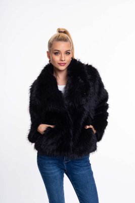 Regular műszőrme kabát/ F