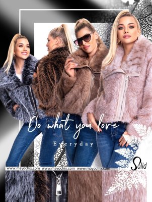 Solid műszőrme kabát/ F