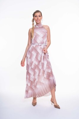 Trendy mintás maxi ruha/ S